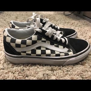 Black and white checkered vans